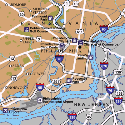 Philadelphia Area Map